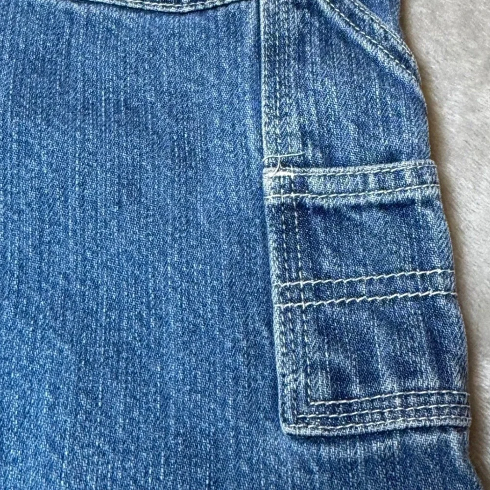 OshKosh Bgosh Toddler Size 24M Denim Bib Overalls Boys Blue Carpenter Snap Leg